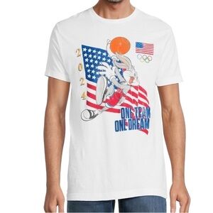 Looney Tunes Team USA basketball Bugs Bunny graphic short sleeve T-shirt